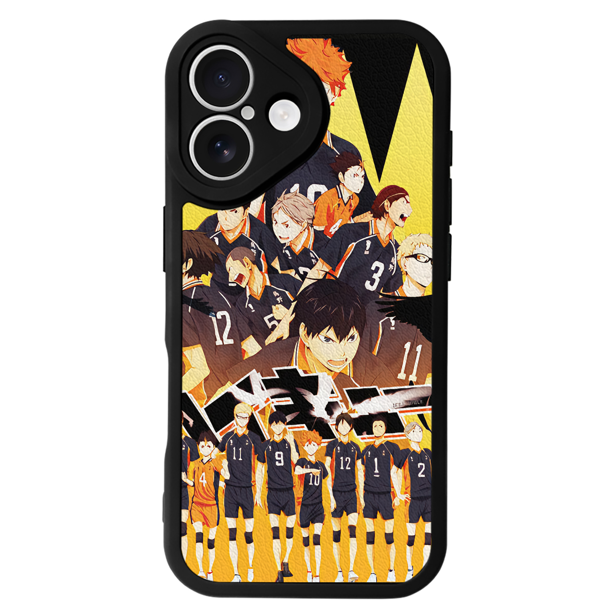 （画像用） ハイキュー!! Haikyu!! 【iPhone 16シリーズ対応】シリコンスマホケース（レザー調） 材質：シリコン